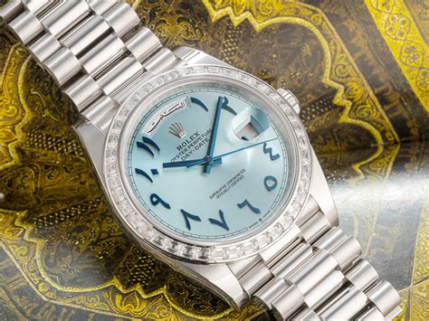 rolex light blue arabic dial|rolex arabic numerals price.